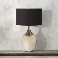 .bedside lamp, bedroom bedside lamp living room study read standing lights landing table lamp metallic iron poles, metal painted shade, the tail has a large hole heat, safe and more assured to use. Andromeda Large Glass Table Lamp With Black Shade Table Lamp Glass Table Lamp Glass Lamp Base