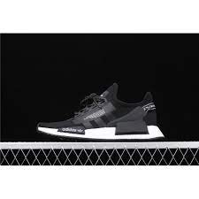 The adidas nmd r1 v2 comes constructed out of a black primeknit mesh on the upper with contrasting white hitting the three stripes branding on additional features include new heel pull tab, new adidas text branding on the side panels, nmd branding on the toe, and a black rubber outsole. Adidas Nmd R1 V2 Great Deals Men S Adidas Nmd Real Boost R1 V2 Fv9025 Black White