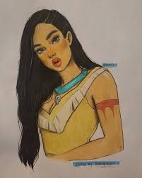 Each section bears unique mood and unforgettable atmosphere. Pocahontas Coloring Page Shaylin S Art Drawings Illustration People Figures Animation Anime Comics Animation Artpal