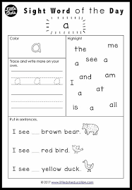 Free Pre K Dolch Sight Words Worksheets Set 1 Kindergarten Worksheets Sight Words Sight Word Worksheets Sight Words Kindergarten