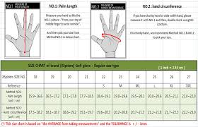 Golf Gloves Size Chart Images Gloves And Descriptions