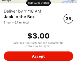 You use your red card to pay for certain food delivery orders. 6 Miles Red Card Order 3 Tip Includes Who On Earth Is Accepting These Orders Doordash