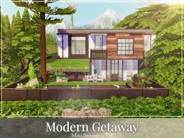 Mini Simmer S Modern Getaway In 2020 Garden Ideas Large The Sims 4 Lots Perfect Patio