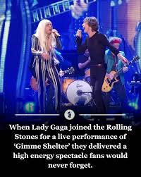 In an electrifying evening at New Jersey's Prudential Center, The Rolling  Stones invited Lady Gaga onstage for a powerful rendition of “Gimme  Shelter,” a clip that has now soared to millions of