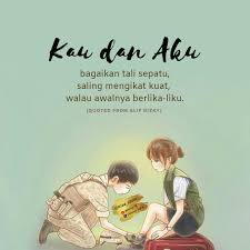 Kau Dan Aku Bagaikan Tali Sepatu Saling Mengikat Kuat Walau Awal Nya Berlika Liku Romantis Tulisan Gambar