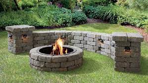 Put a dining room open to the main room on one side of the castle. How To Build A Patio Block Fire Pit Lowe S Canada