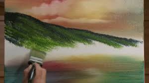 olmalen nass in nass easy landscape paintings bob ross painting videos painting tutorial