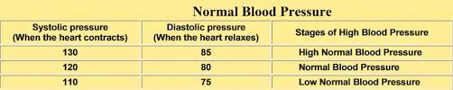 Blood Pressure Chart