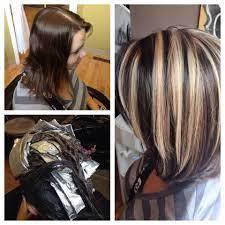 Dark Brown Hair With Blonde Highlights Double Foiled T Dark Brown Hair With Blonde Highlights Brown Hair With Blonde Highlights Blonde Highlights On Dark Hair