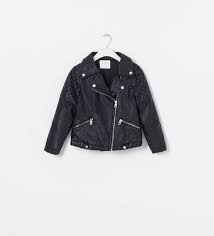 Image 1 Of Synthetic Leather Jacket From Zara Leather Jacket Girl Leather Jacket Toddler Jacket