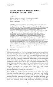 Check spelling or type a new query. Pdf Sistem Pemroses Lembar Jawab Komputer Berbasis Xml