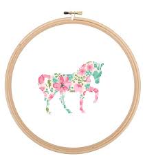 Check spelling or type a new query. Horse Silhouette Cross Stitch Pattern Floral Water Color Effect Pet Animal Wall Art Horse Cross Stitch Modern Farm Trendy Great Gift Zindagi Designs