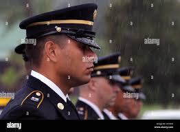 Guard stands to attention hi-res stock photography and images