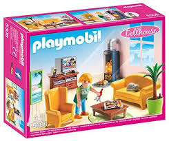Ensemble Salon Avec Foyer Au Bois Playmobil 5308 Circulaire En Ligne Living Room With Fireplace Dollhouse Living Room Playmobil