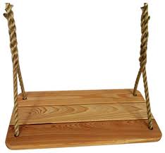 This is the tree swing that opens our reviews and this is a unique one since it can be used by both children and adults alike. Large Cypress Wood Tree Swing 12 Rope Per Side Beach Style Hammocks And Swing Chairs By Wood Tree Swings Houzz