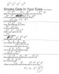 Smoke Gets In Your Eyes The Platters Guitar Chord Chart Real Key Guitar Chord Chart Guitar Chords Guitar Lessons