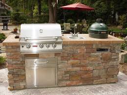green egg built in outdoor kitchen