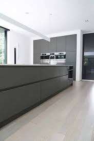 Grey Kitchen Ideas Stainless Steel Appliances No Handle Bars On Cabinetes White Modern Kitchen Gray And White Kitchen Modern Kitchen Design