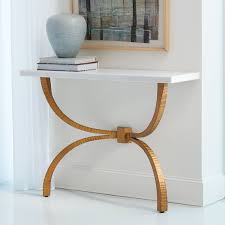 Teton Console Gold W White Marble Top In 2020 Marble Top Console Table Marble Console Table Marble Tables Design