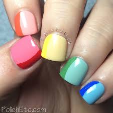 Classic french manicure is famous worldwide. Sideways French Manicure Rainbow Nails Nail Art By Amy Mcg Nailpolis Museum Of Nail Art
