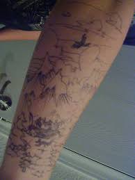 Mountain range with waves tattoo art, for the most part, speaks to the amalgamation of water and earth. Faux Tattoo Mountain Range By Ulilliaka On Deviantart