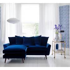 Black polyfiber sectional sofa set loveseat wedge armless chair modern couch. Deep Blue Couches Novocom Top