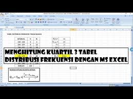 Check spelling or type a new query. Cara Mencari Nilai Kuartil Ke 3 Untuk Data Tabel Distribusi Frekuensi Dengan Ms Excel Youtube