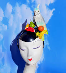 Jimmy Buffet Parrothead Parrot & Tropical Fruits Headband Headpiece Carmen  Miranda Pinup Burlesque