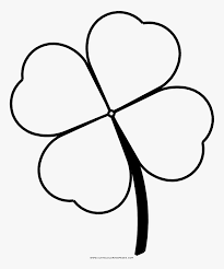Four Leaf Clover Coloring Page Vierblattriges Kleeblatt Ausmalbild Hd Png Download Kindpng