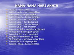 Berikut ini ulasan nama lain hari kiamat beserta artinya. Iman Kepada Hari Akhir Pengertian Ppt Download