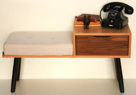 Gepolsterte Sitzbank Mid Century Modern Bank Custom Aus Retro Mobel Handarbeit Naturlichen Eichenholz Mid Century Modern Bench Retro Furniture Upholstered Bench