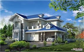 Download this free photo about white house with blue roof, and discover more than 9 million professional stock photos on freepik Very Beautiful Kerala Home Elevation At 2415 Sq Ft Villa Exterior House Design Dream House Plans