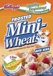 This low fat cereal combines sweet cinnamon, yummy frosting, and wholesome whole grain crunch into every mini biscuit to keep the growls away. Frosted Mini Wheats Do You See The Face On That Mini Wheat Hello Fun Mini Wheats Healthy Cereal Breakfast Cereal Brands