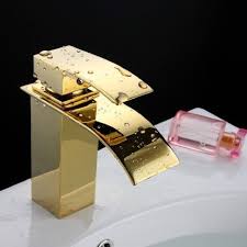 Misturador Monocomando Torneira Cascata Banheiro Lavabo Kronos Dourada Maxima Metais Madeiramadei Torneira Misturador Monocomando Misturadores Para Banheiro