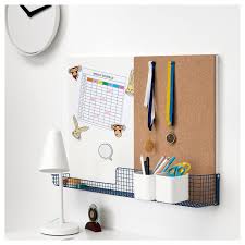 Mojlighet Tablica Korkowa Biala Z Koszykiem Bialy Niebieski Zamow Juz Dzis Ikea White Board Magnetic White Board Ikea