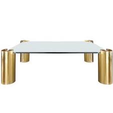 This extralight tempered glass coffee table is like having a piece of art in your own home. Brass And Glass Coffee Tables 1463 For Sale On 1stdibs