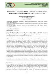 Html5 available for mobile devices. Pdf Emotional Intelligence And Life Satisfaction Among Students In Klang Valley Malaysia