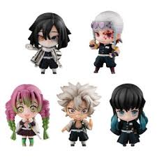 Mereka adalah para petarung terbaik yang dimiliki oleh kagaya ubuyashiki untuk melawan ancaman kibutsuji muzan. Demon Slayer Kimetsu No Yaiba Tanjiro Hashira Mascot Set B Set Of 5 Pvc Figure Hobbysearch Pvc Figure Store