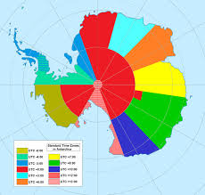Antarctica Sits On Every Line Of Longitude Due To The South Pole Being Situated Near The Middle Of The Continent Antarctica Amazing Maps Standard Time Zones