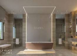 The rigid application of square and rectangular shapes is contrasted only by the curves of the faucet spouts. Bathroom Interior Design Modern Bathroom Designs