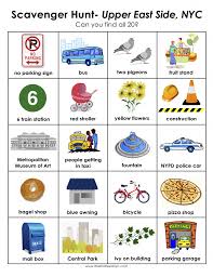 Scavenger Hunt For Kids Upper East Side Nyc Scavenger Hunt For Kids Pre Kindergarten Activities Scavenger Hunt