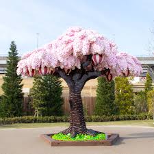 Cherry blossom sakura pink tree delicate white flower flowers branch watercolor painting painting. The World S Largest Lego Cherry Blossom Tree Blooms In Japan Colossal