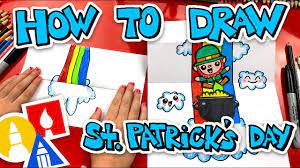 How To Draw St Patricks Day Folding Surprise Challenge Time Art For Kids Hub Kids Art Supplies Drawing For Kids