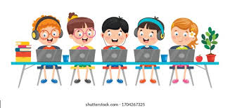 9+ Thousand Child Using Computer Cartoon Royalty-Free Images, Stock Photos  & Pictures | Shutterstock