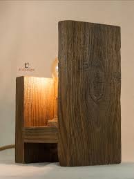 Wood Lamp Simple Wood Lighting Wooden Lamp Rustic Light Etsy In 2020 Wood Lamps Wooden Lamp Light Wood Desk