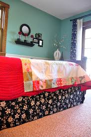 If a bed frame does not include decorative side rails and a footboard, the bed skirt conceals the plain metal framework. Bed Skirt Tutorial Trends And Traditions