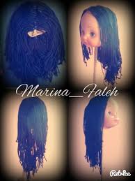 Black Wig For My Beautiful Doll I Made It In Several Colors شعر مستعار لدميتى الجميله صنعت منه عده الوان Hair Style Hair Styles