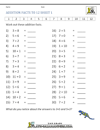 Check spelling or type a new query. Learning Addition Facts To 12