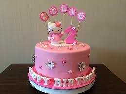 2nd birthday cake for girls. Happy 2nd Birthday Cake Hello Kitty Cake Happy 2nd Birthday Happy Birthday Cakes