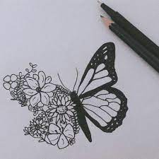 Butterfly Drawing Dibujos Abstractos A Lapiz Mariposas Dibujos A Lapiz Disenos De Arte Bordados A Mano